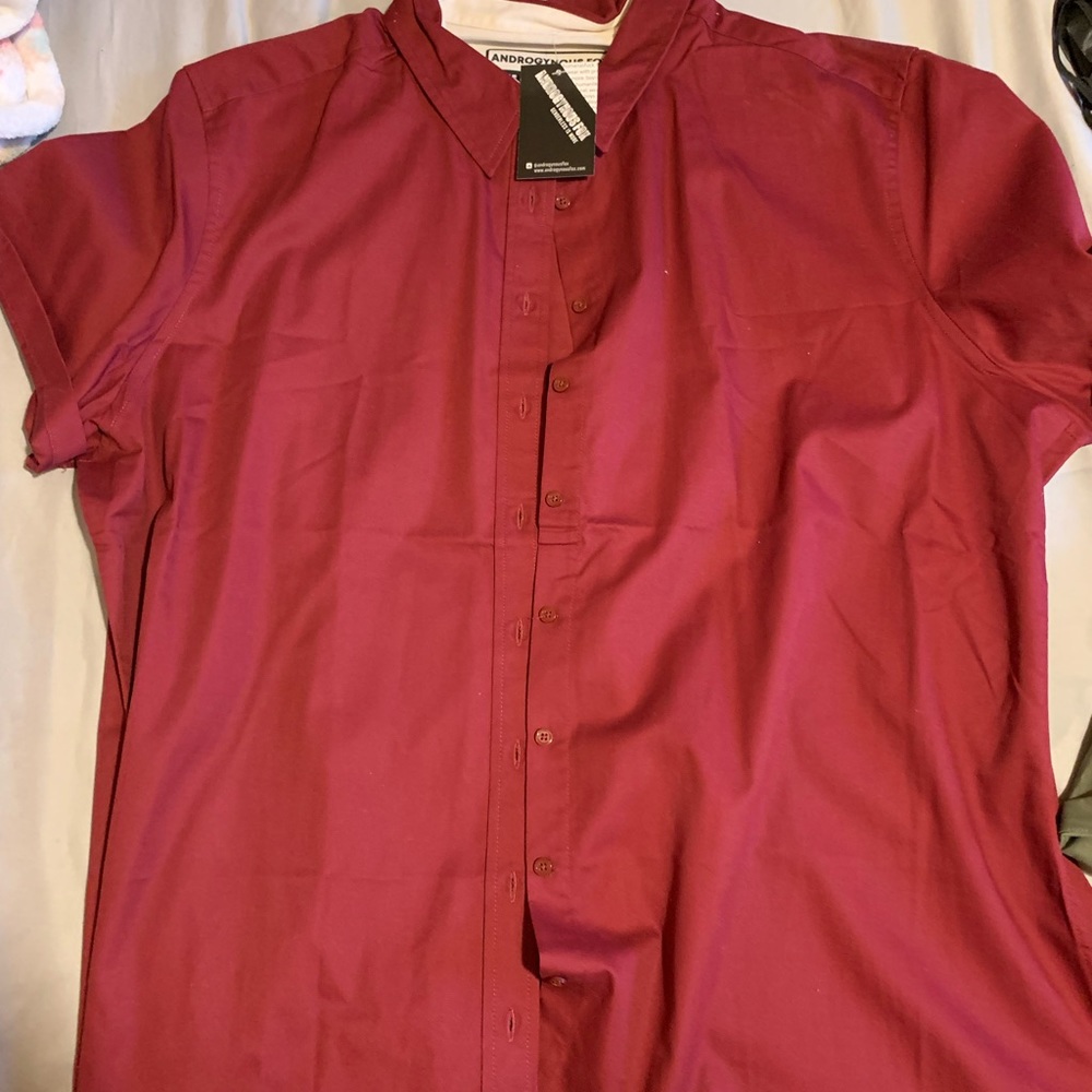 Androgynous Fox button up shirt.